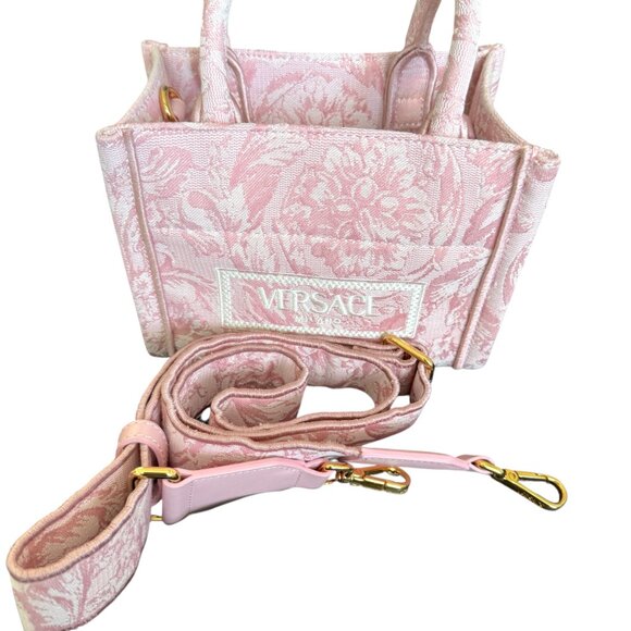 VERSACE Barocco Athena Mini Pink Tote Bag 1015288 - Picture 3 of 16